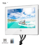 Souria 10.6 inch Mirror Glass USB TV Bathroom IP66 Waterproof LED Television Luxury Small Screen Hotel TV