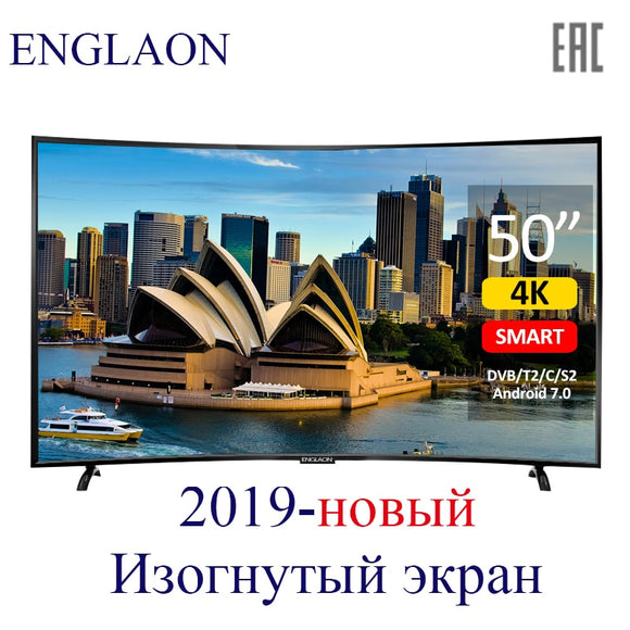 TV 50' inch ENGLAON UA500SF led television smart TV UHD LED TV 4K Curved TV 49 TVs smart TV android 7.0 digital TV