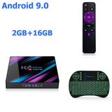 Smart TV BOX H96max Android 9.0 Google Assistant 4K Dual Wifi BT Netflix Media player Play Store Free App Fast Set top BOX