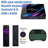 Smart TV BOX H96max Android 9.0 Google Assistant 4K Dual Wifi BT Netflix Media player Play Store Free App Fast Set top BOX