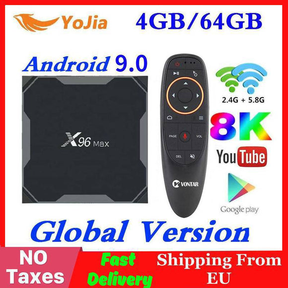 Android 9.0 TV Box X96 Max Amlogic S905x3 8K Smart Media Player 4GB RAM 64GB ROM X96Max Set top Box 2G16G QuadCore 2.4G&5G Wifi