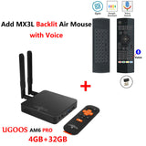 UGOOS AM6 PRO 4GB DDR4 32GB ROM Amlogic S922X Smart Android 9.0 TV Box 2.4G 5G WiFi 1000M LAN Bluetooth 4K HD Media Player AM6