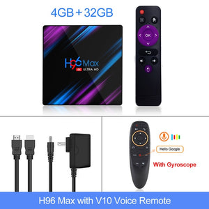 RK3318 H96 MAX Smart TV Box Android 9.0 4GB RAM 64GB ROM 32G 4K WiFi Media Player Google Voice Netflix Youtube 2G16G Set Top BOX