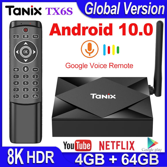 Tanix TX6S Android 10.0 Smart TV BOX 4GB RAM 32GB 64GB Allwinner H616 Quad Core TVBox H.265 4K Media player 2GB 8GB pk Tanix TX6